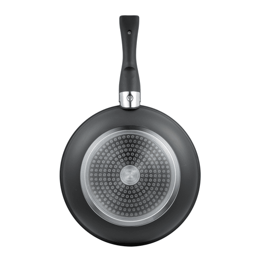 Conjunto de 2 frigideiras Bergner Click&Cook Ø22Ø26cm em alumínio prensado preto com indicador de temperatura + cabo removível