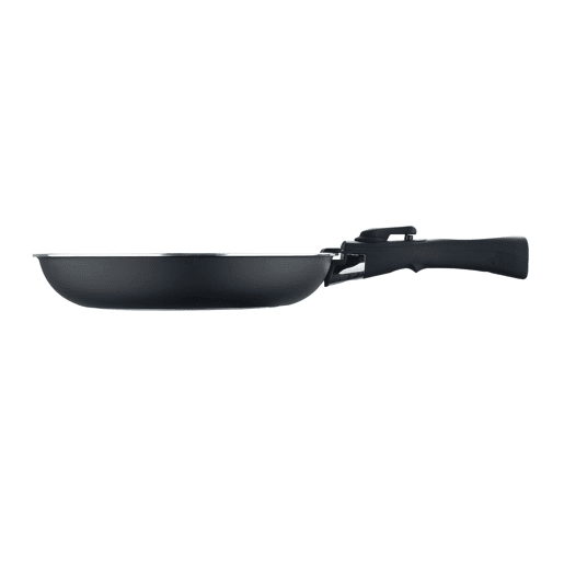 Conjunto de 2 frigideiras Bergner Click&Cook Ø22Ø26cm em alumínio prensado preto com indicador de temperatura + cabo removível