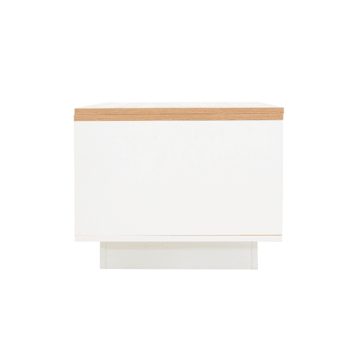 Mesa de centro moderna com mecanismo duplo elevável, arrumação oculta, suporta até 50 kg - BrancoNatural