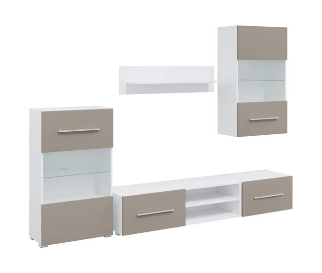 Muebles para TV 5 piezas con iluminación LED 120