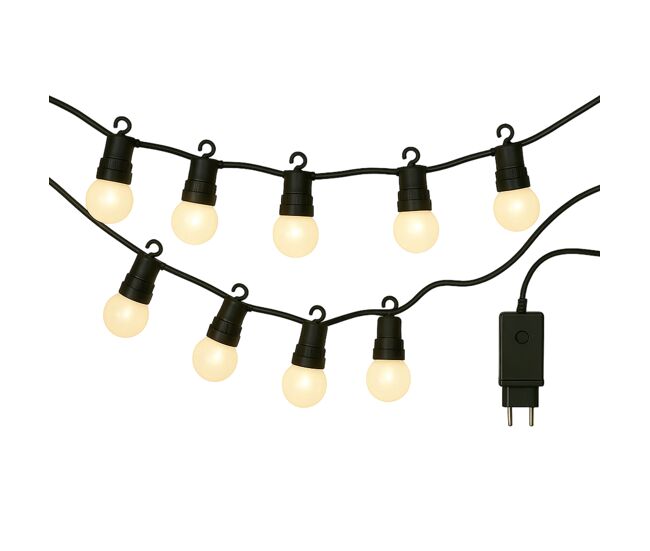 Guirnalda de luces led blancas cálidas para interiores - diseño moderno y elegante, cable de 5m con temporizador incluido
