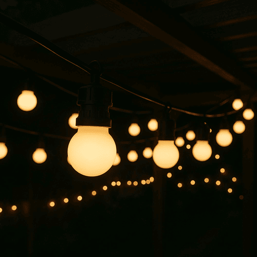 Cordão de luzes LED branco quente para uso interno - Cabo de 5m