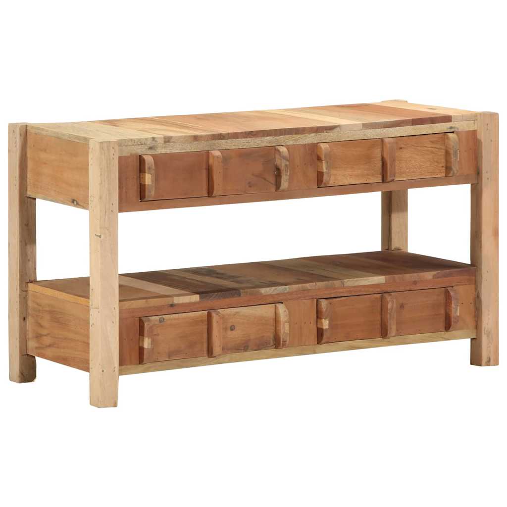 Gabinete de tv marrón 83 x 33 x 46 cm madera maciza recuperada