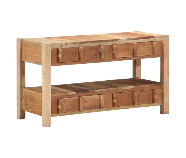 Gabinete de tv marrón 83 x 33 x 46 cm madera maciza recuperada