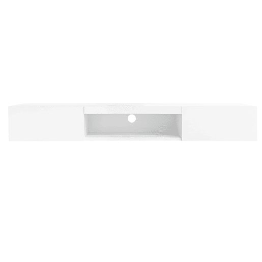 Móvel de TV montado na parede 160x31x22cm - branco, com iluminação LED, controlo por aplicação Bluetooth, capacidade de carga 30kg Móvel de TV montado na parede 160x31x22cm - branco, com iluminação LED, controlo por aplicação Bluetooth, capacidade de carga 30kg