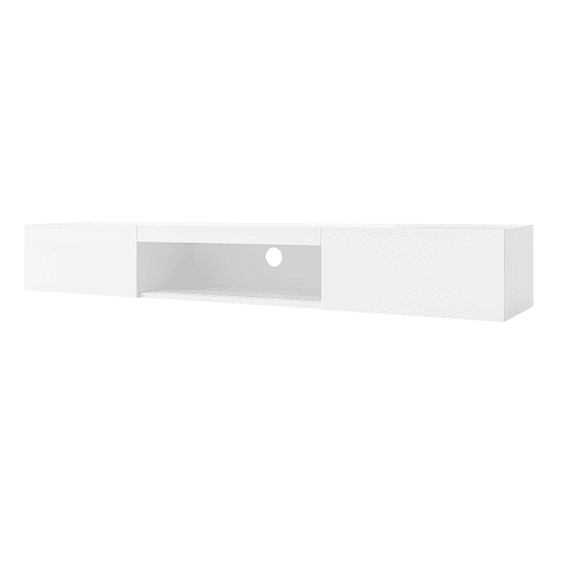 Móvel de TV montado na parede 160x31x22cm - branco, com iluminação LED, controlo por aplicação Bluetooth, capacidade de carga 30kg Móvel de TV montado na parede 160x31x22cm - branco, com iluminação LED, controlo por aplicação Bluetooth, capacidade de carga 30kg