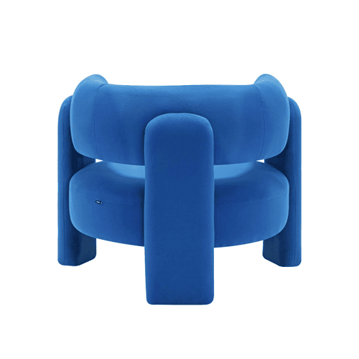 Cadeira tripé em tecido tipo feltro, Mellow tecido, Azul, 92x86x71.5 cm