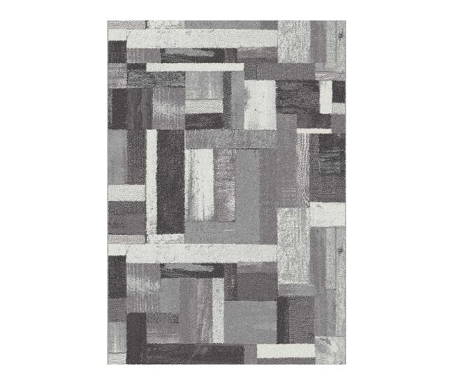 Alfombra geométrico gris amber, 160x230 cm - atticgo