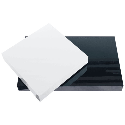 Mesa de centro giratória - Mesa moderna com superfície brilhante, mesa de dupla camada - Branco e preto Mesa de centro giratória - Mesa moderna com superfície brilhante, mesa de dupla camada - Branco e preto