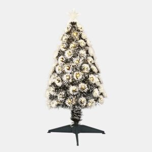 Árvore de Natal de fibra ótica com 95 luzes LED de cor quente e 8 funções.
