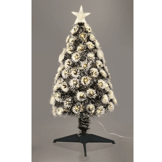 Árvore de Natal de fibra ótica com 95 luzes LED de cor quente e 8 funções.