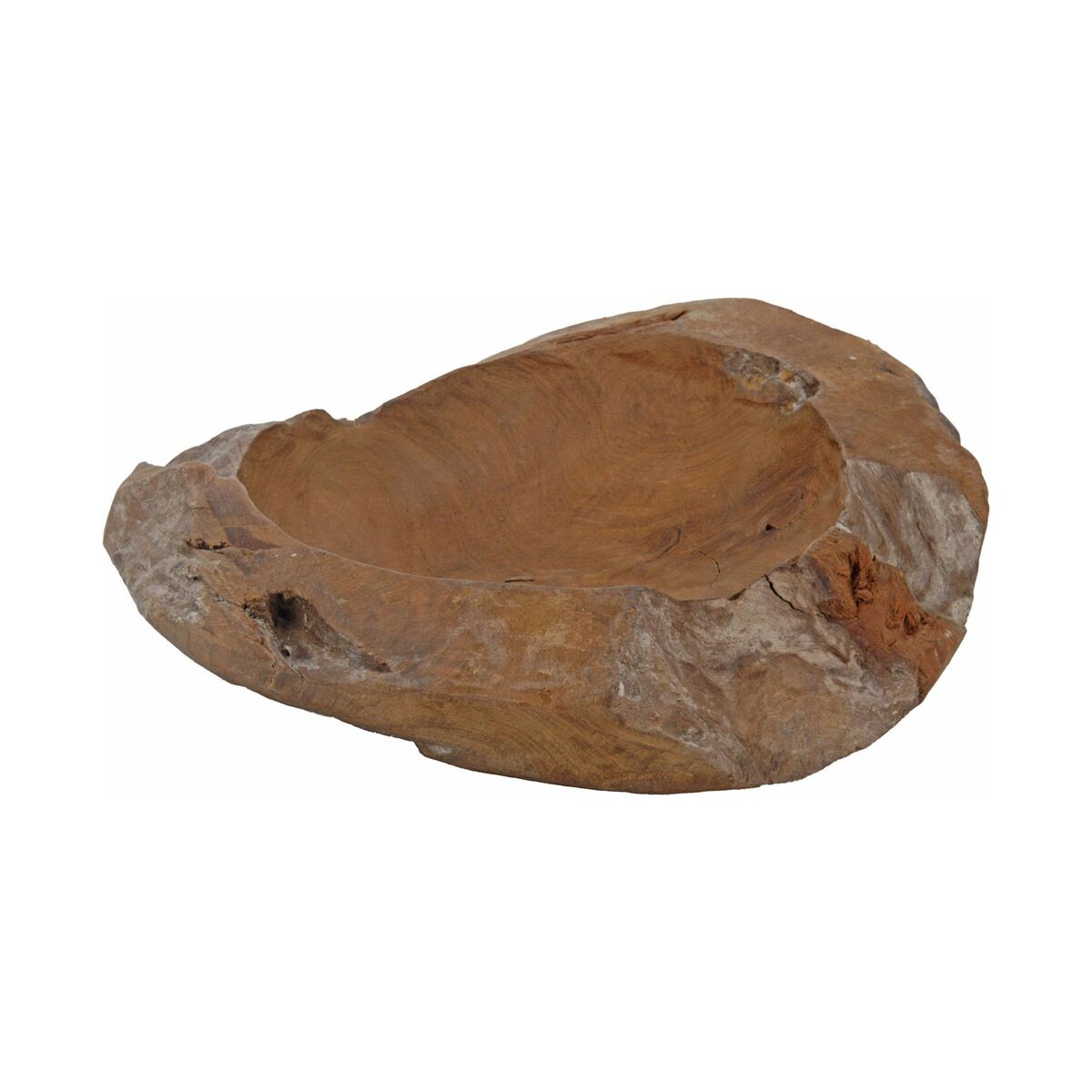 Cuenco de madera de Teca de diseño natural y resistente