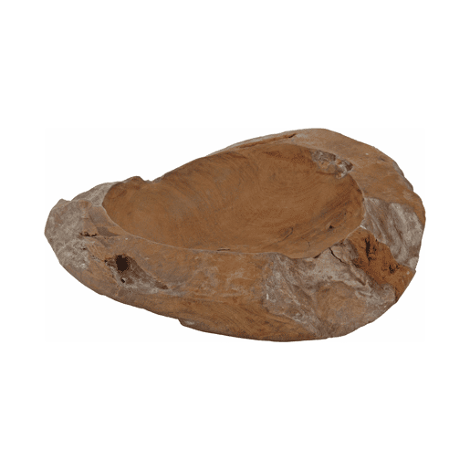 Tigela de madeira de teca natural e durável
