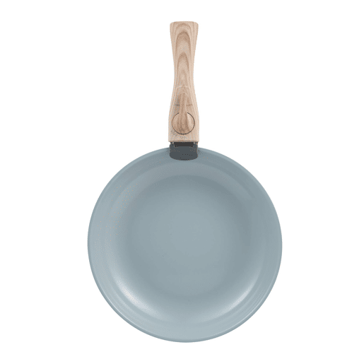 Conjunto de 2 frigideiras Bergner Click&Cook de Ø22cm e Ø26cm + cabo removível com efeito madeira em alumínio prensado