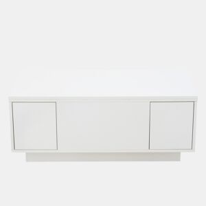 Mesa de centro moderna com mecanismo duplo elevável, arrumação oculta, suporta até 50 kg - Branco