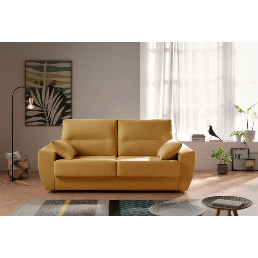 Sofá-cama italiano Monaco de 3 lugares, amarelo. Matris