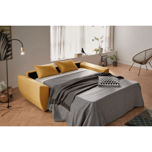Sofá-cama italiano Monaco de 3 lugares, amarelo. Matris