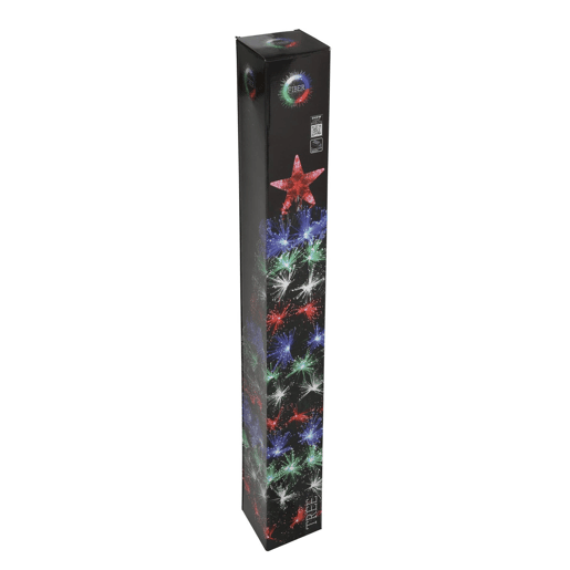 Árvore de Natal de fibra ótica com 135 luzes LED e estrela.