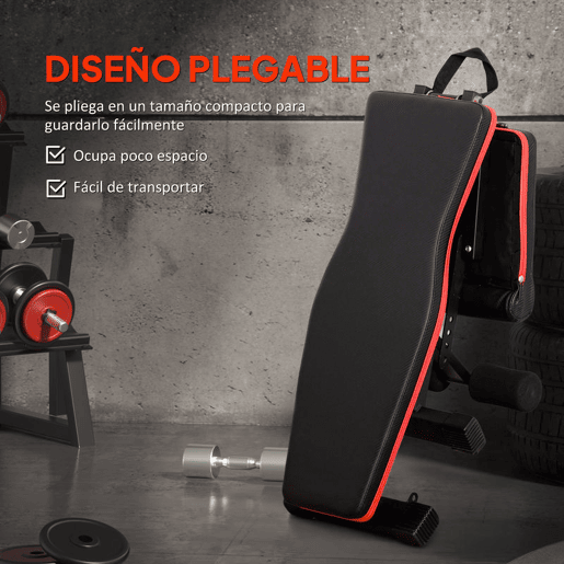 HOMCOM Banco de Musculação Dobrável Banco de Pesas Encosto e Assento Ajustáveis Extensão de Perna e Banda de Resistência para Treino Completo Ginásio em Casa 130x34x48-109 cm Preto HOMCOM Banco de Musculação Dobrável Banco de Pesas Encosto e Assento Ajustáveis Extensão de Perna e Banda de Resistência para Treino Completo Ginásio em Casa 130x34x48-109 cm Preto
