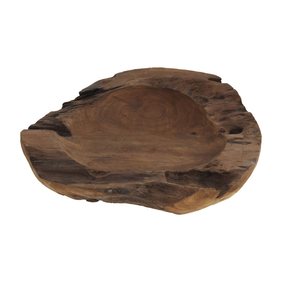 Cuenco de madera de Teca de diseño natural y resistente