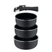 Set de cazos inducción con mango extraíble Bergner Click&Cook Set de cazos inducción con mango extraíble Bergner Click&Cook Negro
