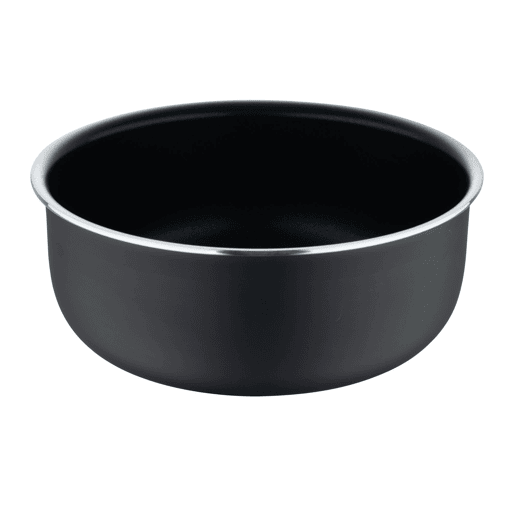 Conjunto de 3 panelas Bergner Click&Cook Ø16Ø18Ø20cm em alumínio prensado com indicador de temperatura + cabo removível, cor preta