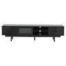 Móvel de TV 200x40x50,5 cm - Lowboard com 2 portas e 2 gavetas, suporte para TV com grande capacidade de armazenamento - Preto