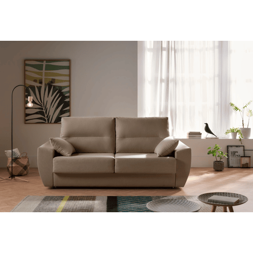 Sofá-cama de 3 lugares Monaco Italian, cor tostada. Matris