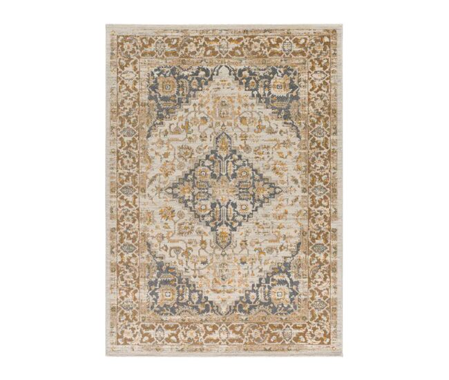 Alfombra vintage beige / gris DELTA, 80x150 cm - ATTICGO