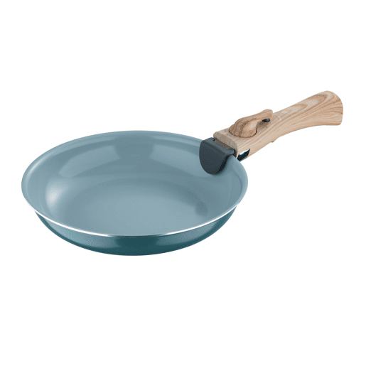 Conjunto de 2 frigideiras Bergner Click&Cook Ø24Ø28cm em alumínio prensado reciclado verde + cabo removível