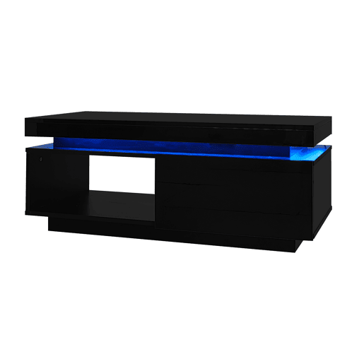 Mesa de centro moderna 100x50x40,3 cm - Mesa elegante com gaveta e capacidade de carga de 50 kg - Branco
