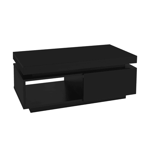 Mesa de centro moderna 100x50x40,3 cm - Mesa elegante com gaveta e capacidade de carga de 50 kg - Branco