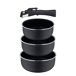Set de cazos inducción con mango extraíble Bergner Click&Cook Set de cazos inducción con mango extraíble Bergner Click&Cook Negro