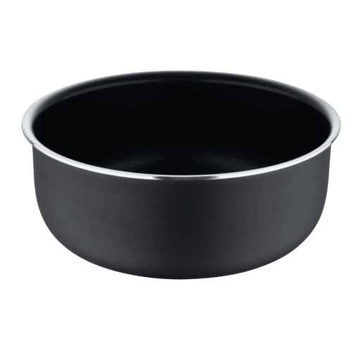 Conjunto de 3 panelas Bergner Click&Cook Ø16Ø18Ø20cm em alumínio prensado preto com indicador de temperatura + cabo removível