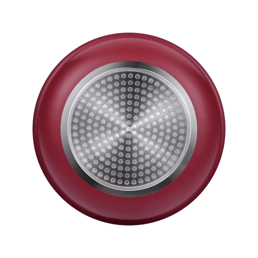 Conjunto de 2 frigideiras Bergner Click&Cook, Ø22Ø26cm, em alumínio prensado vermelho com cabo removível.