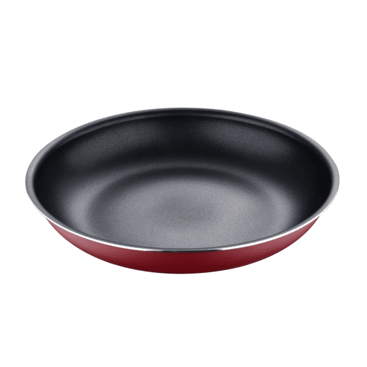 Conjunto de 2 frigideiras Bergner Click&Cook, Ø22Ø26cm, em alumínio prensado vermelho com cabo removível.