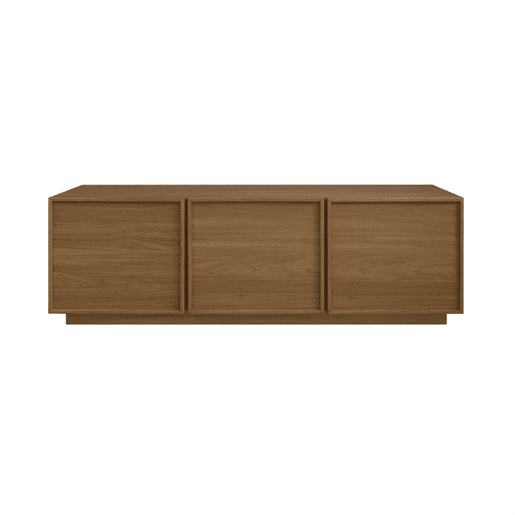 Móvel de TV decorativo madeira 3 portas, 140cm, Kuba, Madeira de nogueira, 140x43x45 cm