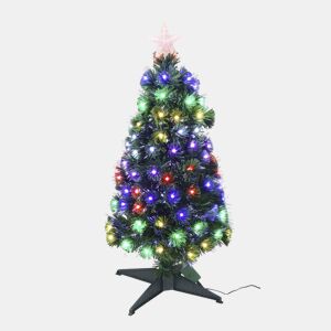 Árvore de Natal de fibra ótica com 95 luzes LED de cor quente e 8 funções.