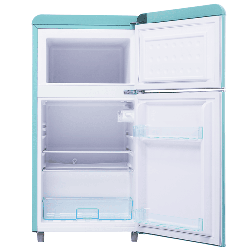 Frigorífico 72L - Porta dupla, congelador de 21L, 120 kWhano - Ciano