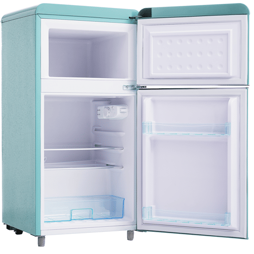 Frigorífico 72L - Porta dupla, congelador de 21L, 120 kWhano - Ciano