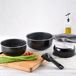 Set de cazos inducción con mango extraíble Bergner Click&Cook Set de cazos inducción con mango extraíble Bergner Click&Cook Negro