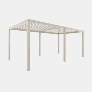 Pérgola bioclimática 3x6m com lâminas ajustáveis , Triomphe 3x6m, Beige, 600x50x350 cm