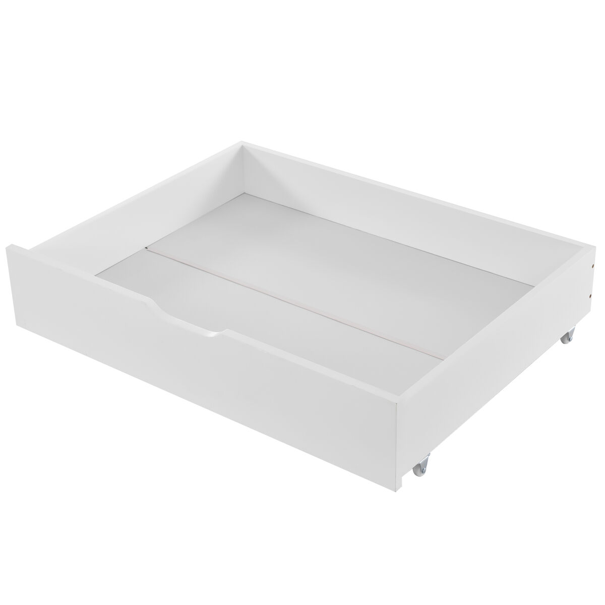 Cajones para cama 93x66.5x20cm - 2 cajones, almacenamiento bajo la cama, mdf + ruedas, blanco