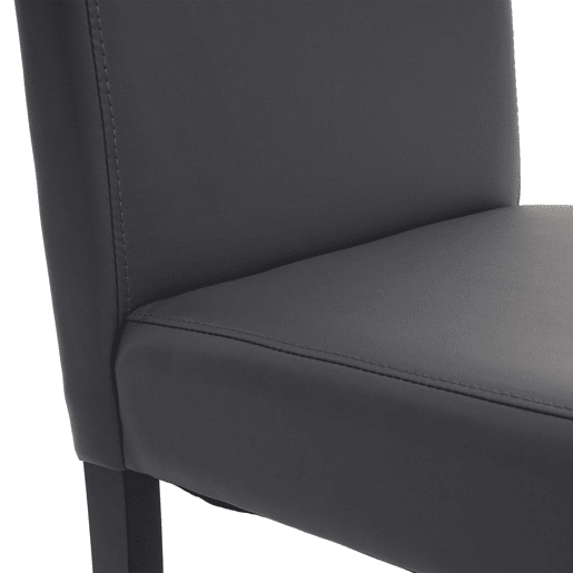 Conjunto de 6 cadeiras de jantar de design moderno em PVC cinza fosco com pés de madeira escura 04_0007659