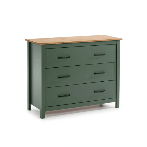 Cómoda Eira Green Moss - Oak 100 x 80 x 40 cm