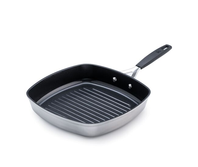Sarten asador 28x28cm aluminio forjado inducción smart bergner
