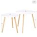 Max Home Set 2 mesas auxiliares redondas efecto mármol 50x50 Max Home Set 2 mesas auxiliares redondas efecto mármol 50x50 Blanco
