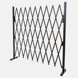 Grade extensível de alumínio tipo tesouraproteção para animais marrom altura 153 cm largura 32-265 cm 04_0006984