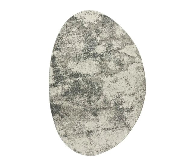 Alfombraforma irregular abstracto gris reflex piedra, 194x290 cm - atticgo