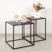 Max Home Set 2 mesas auxiliares metal Max Home Set 2 mesas auxiliares metal Gris